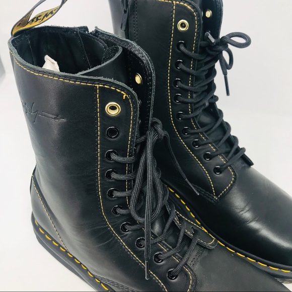Yohi Yamamoto Dr Martens Black Combat Boots - Picture 5 of 8